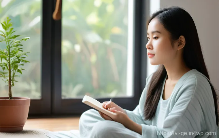 긍정적 정체성을 위한 행동 변화의 중요성 - A Serene Morning of Self-Reflection and Healthy Habits**
A vibrant and serene close-up of a young Vi...